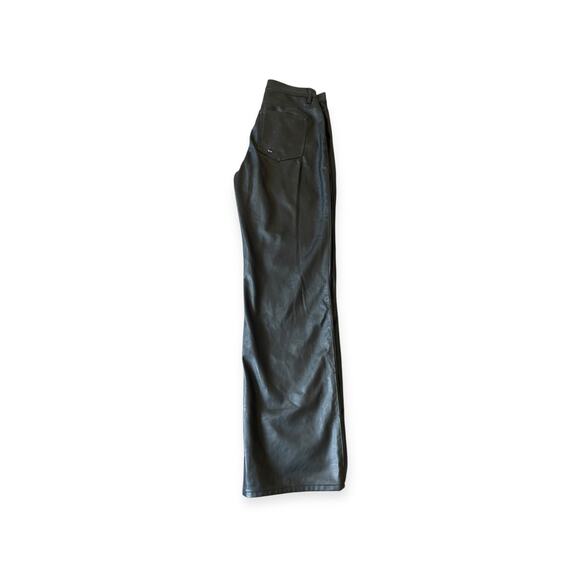 SEXY NEW Black Faux Leather Slim Fit Pants Women’s Size 8 Classic High Waist - Picture 4 of 5